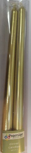 2 Pack Taper Dinner candles - Gold