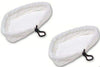Two triangular microfibre replacement pads for Quest steam mop