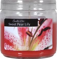 3.5oz SWEET PEAR LILY SCENTED CANDLE by candle-lite