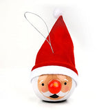 LED light-up Santa glass Christmas bauble