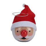 LED light-up Santa glass Christmas bauble