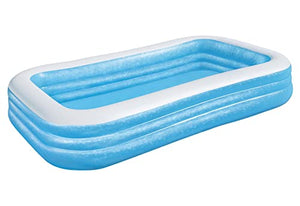 20 Inflatable Family Pool, Blue Rectangular with Water Capacity 1,161L