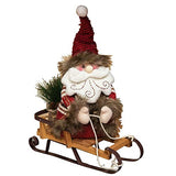 34cm Santa on sledge Christmas decoration