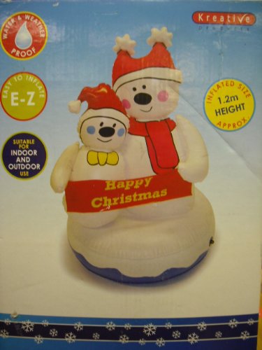 1.2m inflatable snowmen Christmas decoration with banner