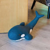 Blue whale plush door stop 40cm