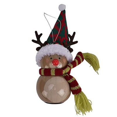 LED LIGHT UP BAUBLE (REINDEER)