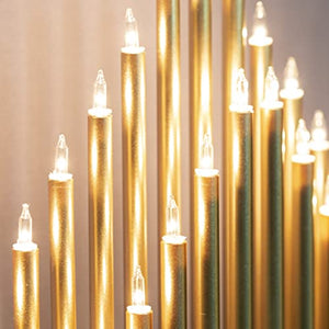 Champagne Gold Illuminated Candle Bridge / 33 Warm White Lights / Replaceable Bulbs / Indoor Christmas Decoration / Mains Powered