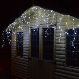 288 bright white LED battery icicle Christmas lights 7m with timer