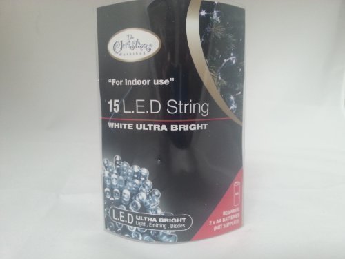White battery-operated static LED fairy lights