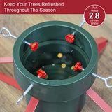 57cm wide green and red Christmas tree stand with metal legs