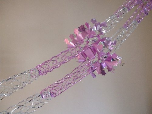 PINK AND SILVER 4 SECTION FOIL GARLAND (9ft)