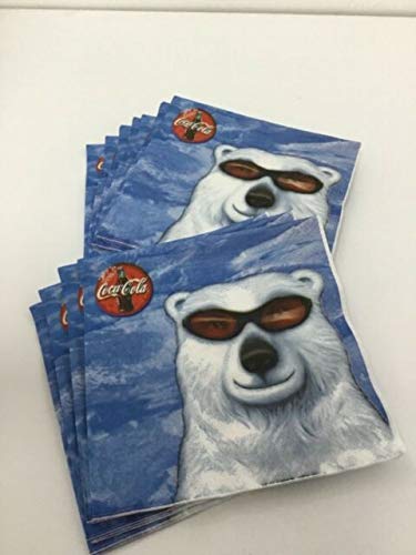 3-ply Coca-Cola polar bear party napkins