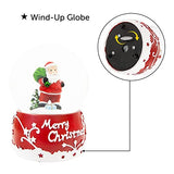 Santa with toy sack festive musical snow globe
