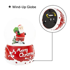 Musical Traditional Santa Claus Snow Globe / Indoor Festive Decoration / Wind Up & Play