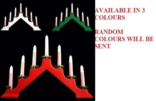 The Christmas Workshop 40cm plastic candle bridge with seven warm white LEDs