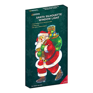 LED Santa Claus Christmas Window Light / Metallic Silhouette Light / Indoor Christmas Decorations / Battery Operated