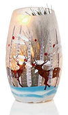 Premier 13cm illuminated Christmas vase battery operated