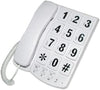 Benross white jumbo button corded telephone with hands-free speaker