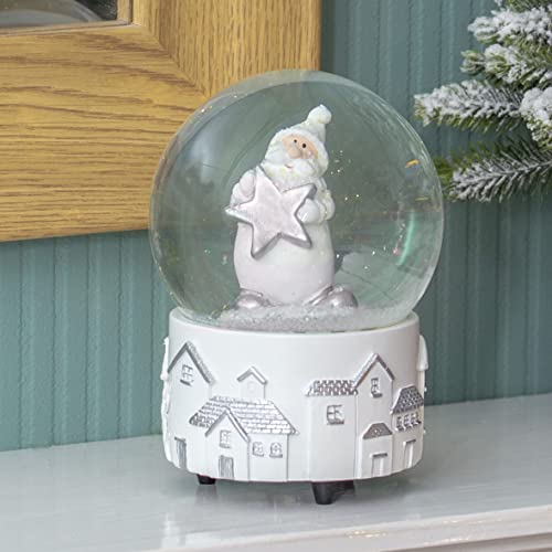 The Christmas Workshop 70959 Santa and silver star musical snow globe
