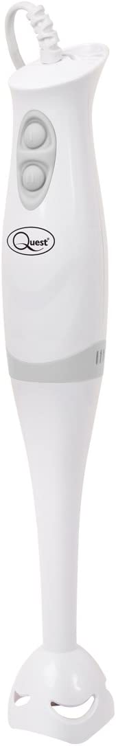 Quest 200W white hand blender with detachable foot
