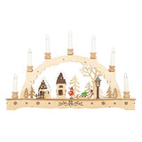 Wooden Christmas candle bridge for indoor window display
