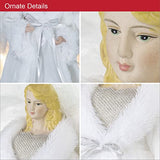 30cm white diamanté angel Christmas tree topper