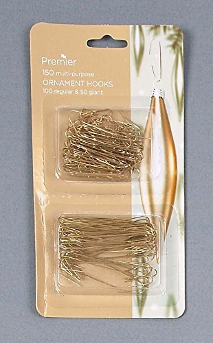 150 gold Christmas ornament hooks