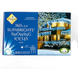 360 blue LED snowing icicle Christmas lights