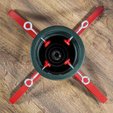 76620 green and red Christmas tree stand with water reservoir