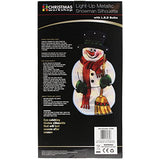 LED Snowman Metallic Silhouette Light