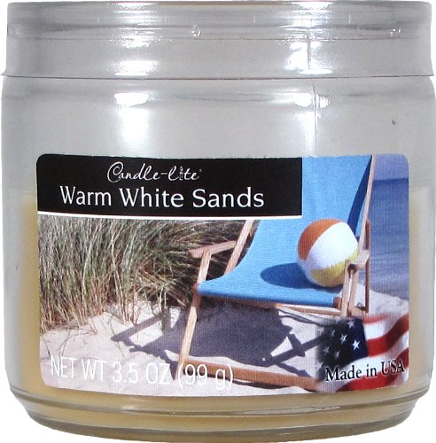 Candle-lite Warm White Sands 3.5oz scented jar candle