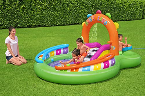 Bestway 53117 music play centre paddling pool with slide