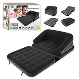 Grey inflatable sofa bed in double sofa configuration