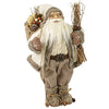60cm Santa Claus Christmas figure in brown hessian
