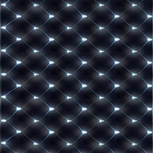 160 bright white LED net Christmas lights 1.2 x 2m multi-action
