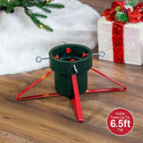 Real tree stand with adjustable screws for 5 to 11cm trunks
