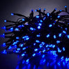 100 static blue LED Christmas lights