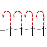 Candy cane Christmas garden stake light detail