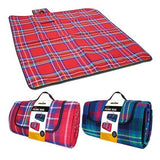 GardenKraft large red picnic rug 130 x 150cm with water-resistant backing