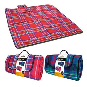 Large Picnic Rug - Assorted Red or Blue