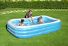 20 Inflatable Family Pool, Blue Rectangular with Water Capacity 1,161L