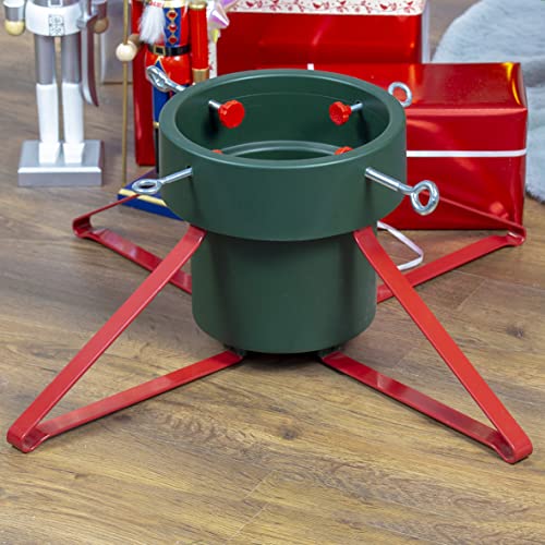 Christmas Tree Stand / Fits Trees Up To 2.5M Tall & 14.5CM Diameter / Holds 2.8L of Water / 57cm x 57cm x 21.5cm