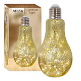 Anika gold glass lightbulb LED lamp with touch control