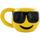 Cool sunglasses emoji face mug