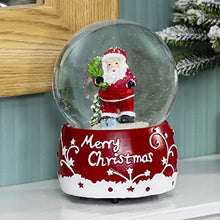 Load image into Gallery viewer, Musical Traditional Santa Claus Snow Globe / Indoor Festive Decoration / Wind Up &amp; Play
