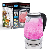 1.7L glass and stainless steel variable-temperature LED kettle
