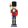 30 cm Tall Wooden Soldier Nutcracker on Stand, Multi-Colour