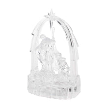 Load image into Gallery viewer, Nativity Ornament, Clear with Multi Coloured LED
