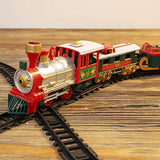 22-piece Christmas tree train with curved and straight track sections