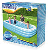 20 Inflatable Family Pool, Blue Rectangular with Water Capacity 1,161L